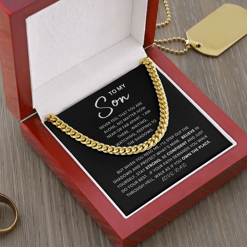 TO MY SON | CUBAN LINK CHAIN | Gift for son, Gift for him, Gift from Dad to son