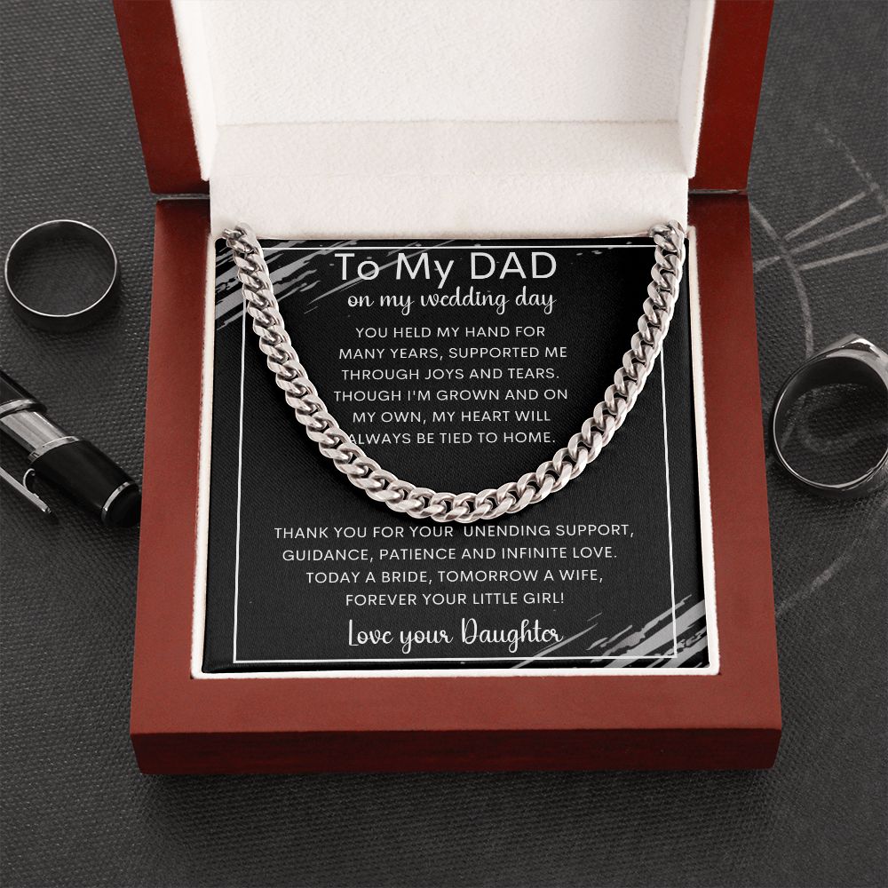 To My Dad from Daughter | Cuban Link Chain