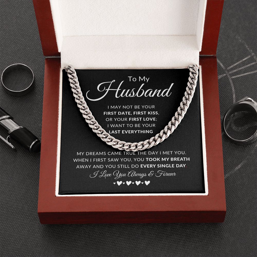 To My Husband | Cuban Chain Link | Anniversary gift, Gift for him, Gift for husband, Husband birthday, Gift from wife
