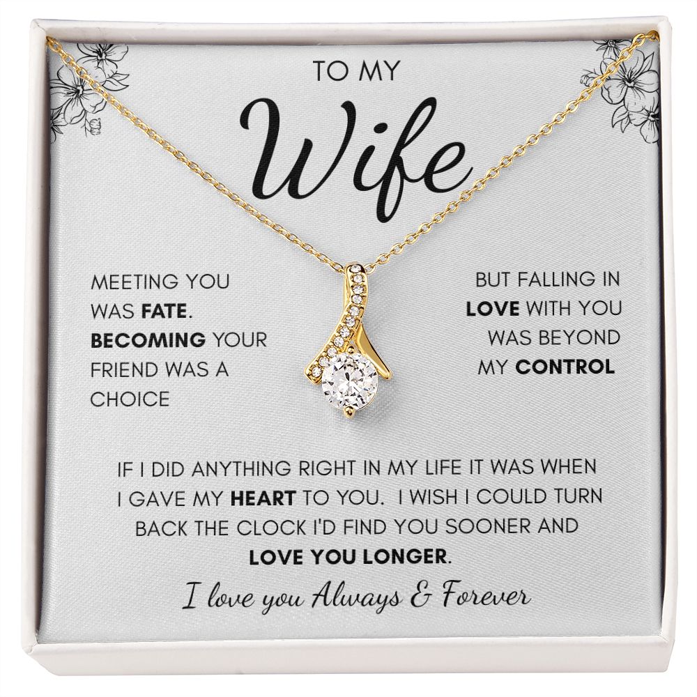 To My Wife | Alluring Beauty Necklace | I Gave My Heart To You
