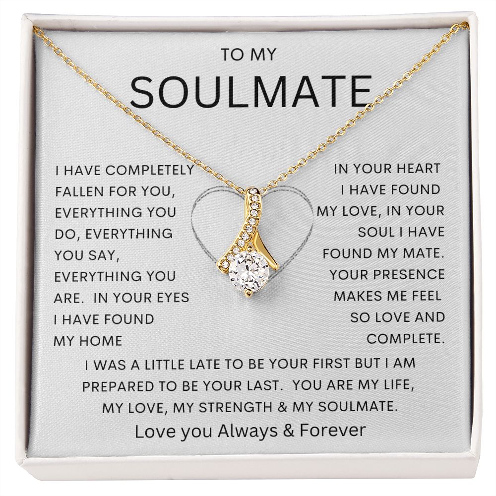 TO MY SOULMATE |  Alluring Beauty necklace |  Soulmate gift, Anniversary gift, Gift for soulmate Wife necklace
