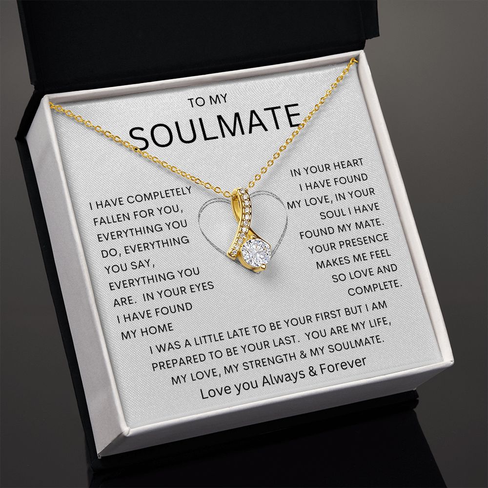 TO MY SOULMATE |  Alluring Beauty necklace |  Soulmate gift, Anniversary gift, Gift for soulmate Wife necklace