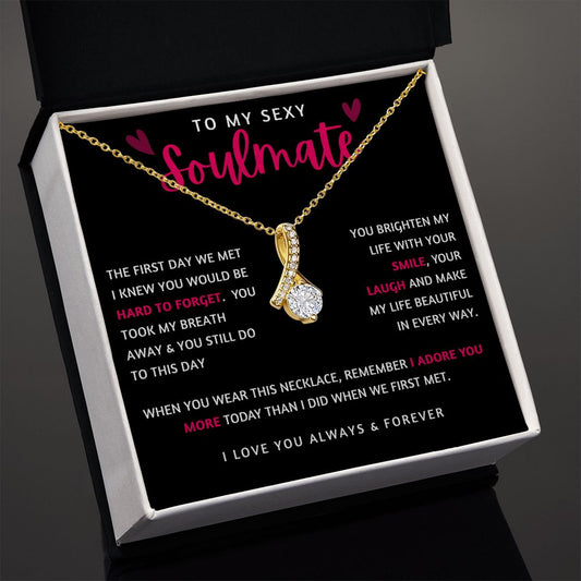 To My Soulmate | Alluring Beauty Necklace | Gift for soulmate, Anniversary gift, Girlfriend necklace, Gift for wife, Birthday gift