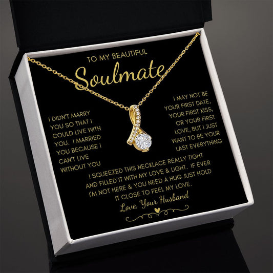 To My Soulmate | Alluring Beauty Necklace Yellow Gold Finish