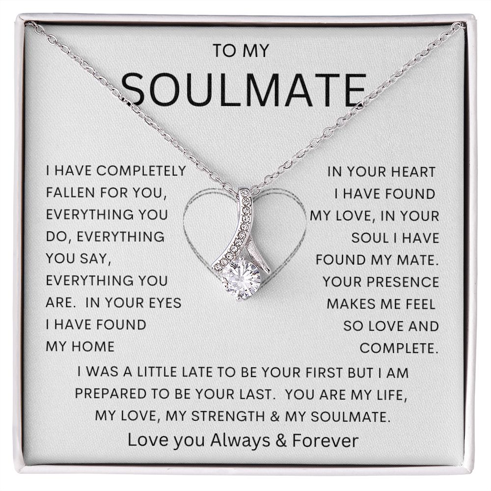 TO MY SOULMATE |  Alluring Beauty necklace |  Soulmate gift, Anniversary gift, Gift for soulmate Wife necklace