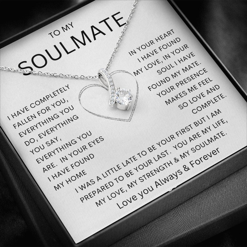 TO MY SOULMATE |  Alluring Beauty necklace |  Soulmate gift, Anniversary gift, Gift for soulmate Wife necklace