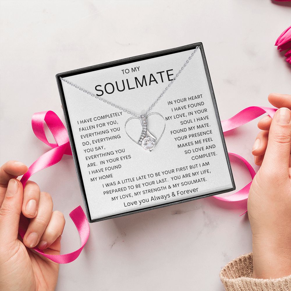 TO MY SOULMATE |  Alluring Beauty necklace |  Soulmate gift, Anniversary gift, Gift for soulmate Wife necklace