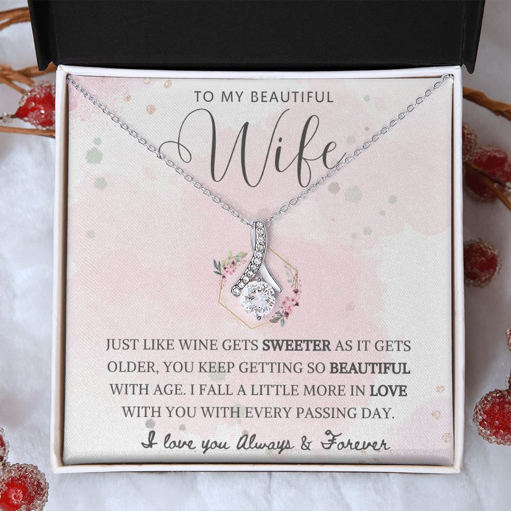 To My Beautiful Wife | Alluring Beauty Necklace | So Beautiful
