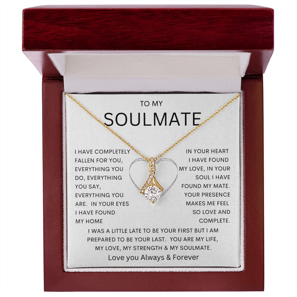 TO MY SOULMATE |  Alluring Beauty necklace |  Soulmate gift, Anniversary gift, Gift for soulmate Wife necklace