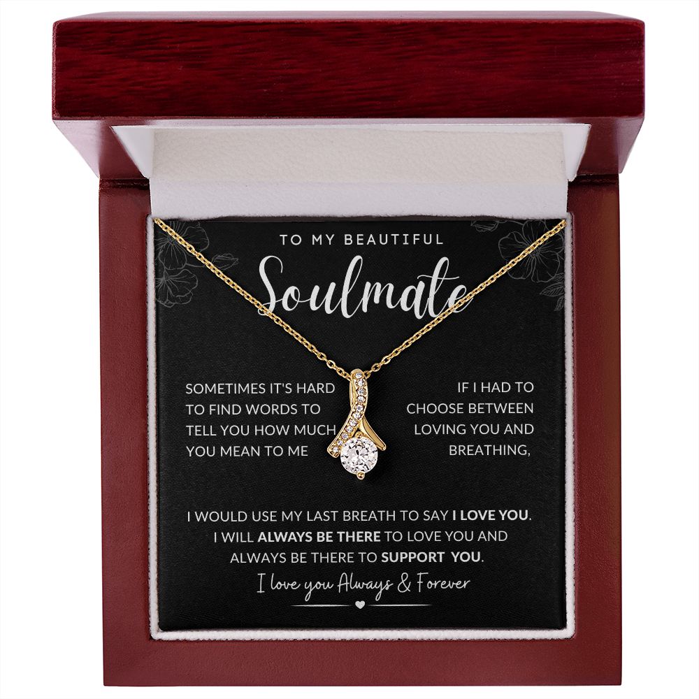 TO MY BEAUTIFUL SOULMATE | Alluring Beauty | To My Soulmate, Gift for soulmate, Anniversary gift, Girlfriend necklace, Gift for wife, Birthday gift