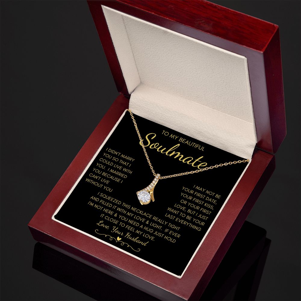 To My Soulmate | Alluring Beauty Necklace Yellow Gold Finish