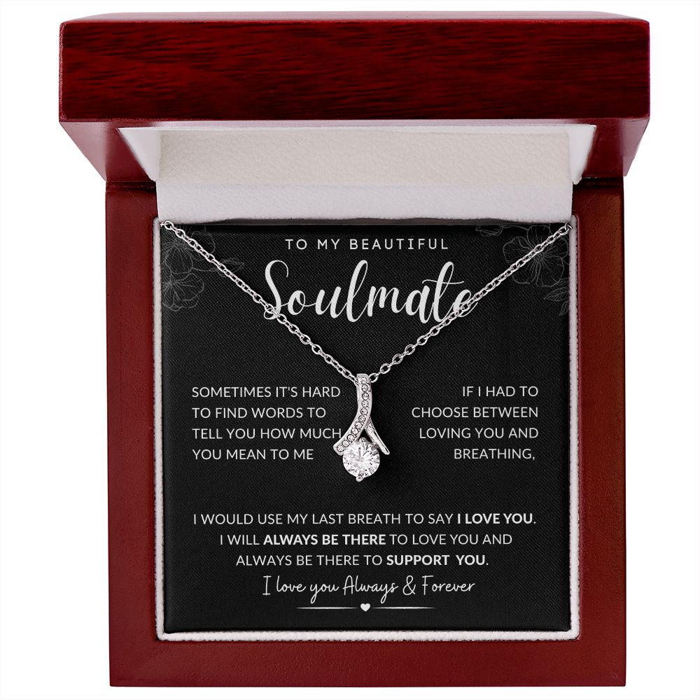 TO MY BEAUTIFUL SOULMATE | Alluring Beauty | To My Soulmate, Gift for soulmate, Anniversary gift, Girlfriend necklace, Gift for wife, Birthday gift