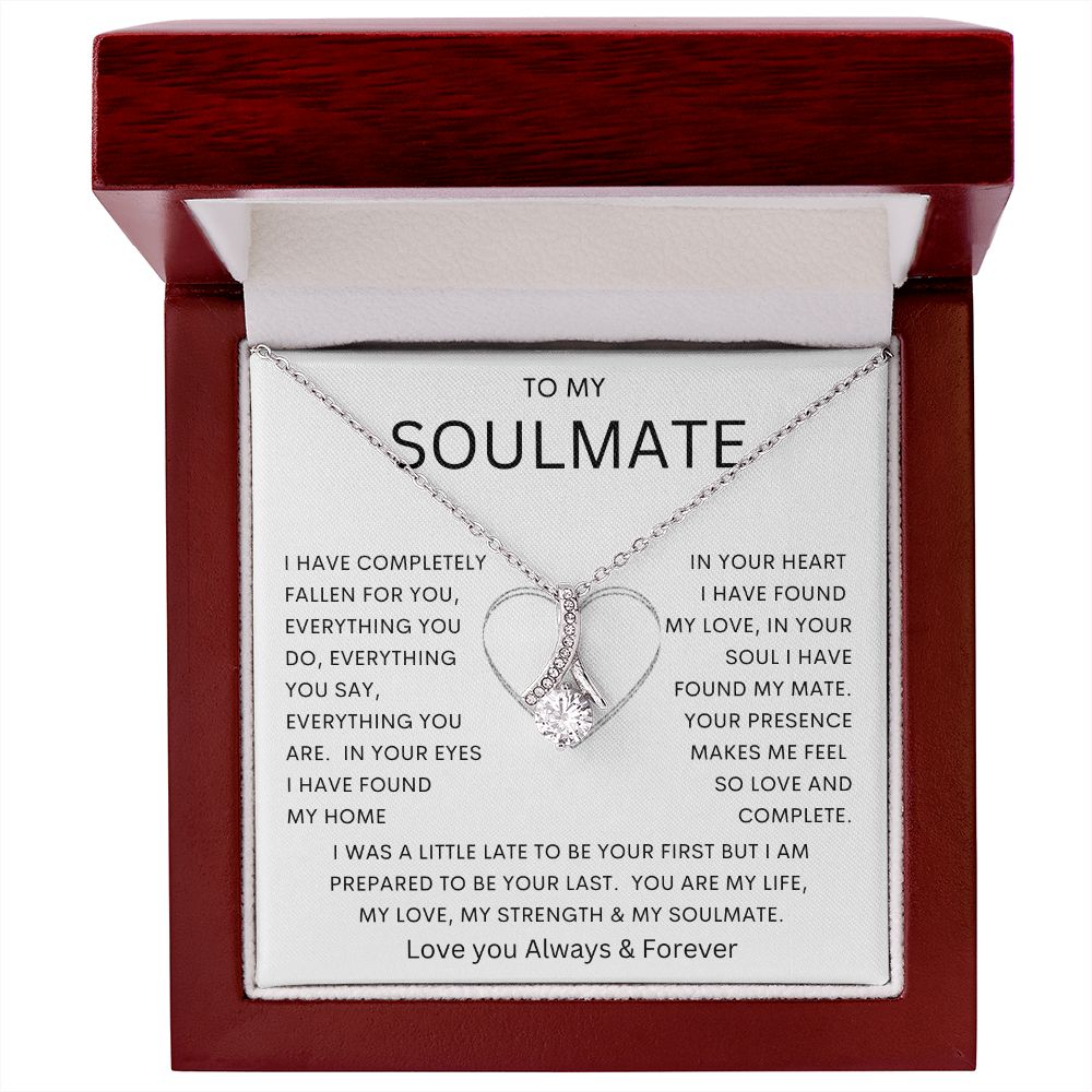 TO MY SOULMATE |  Alluring Beauty necklace |  Soulmate gift, Anniversary gift, Gift for soulmate Wife necklace