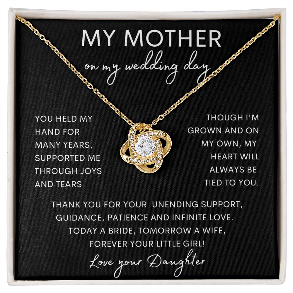 MY MOTHER | Love Knot Necklace | Mom Birthday Gift, Gift From Daughter, Mother Daughter Gift, Necklace For Mom, Mom Gift From Son