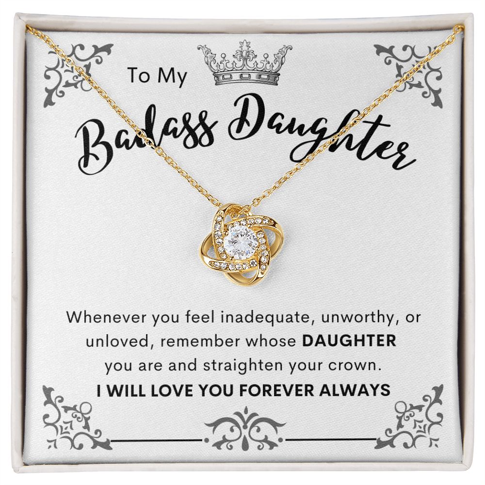 To My Badass Daughter | Love Knot Necklace
