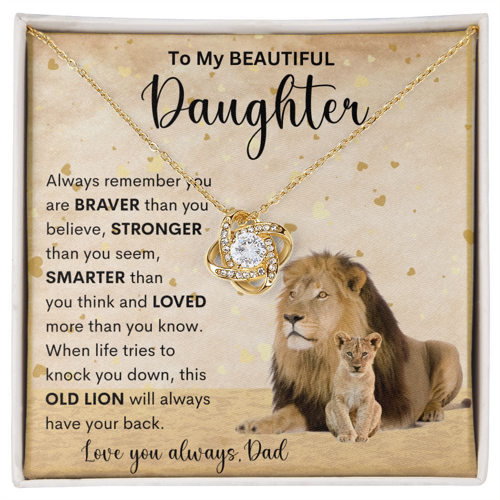To My Beautiful Daughter | Love Knot Necklace
