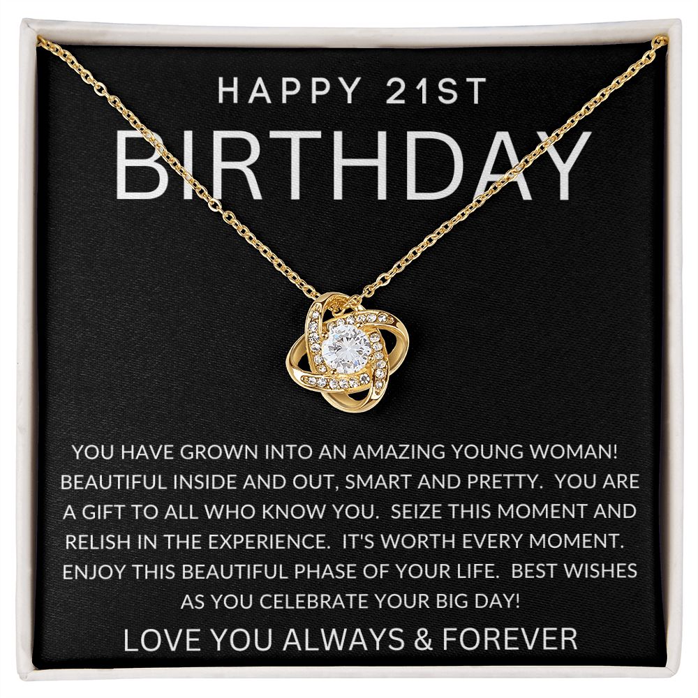 Happy 21st Birthday | Love Knot Necklace