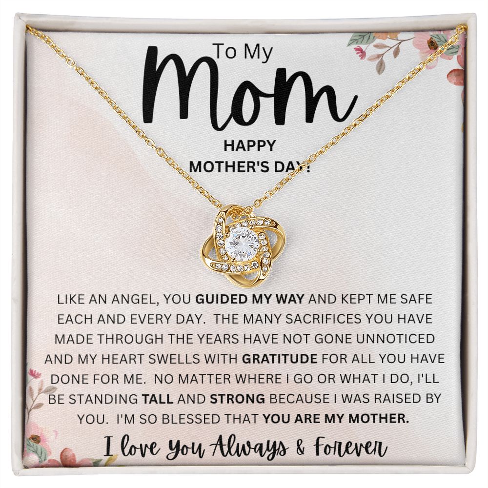 To My Mom | Love Knot Necklace | Mothers Day Gifts, Necklace For Mom, Mom Birthday Gift
