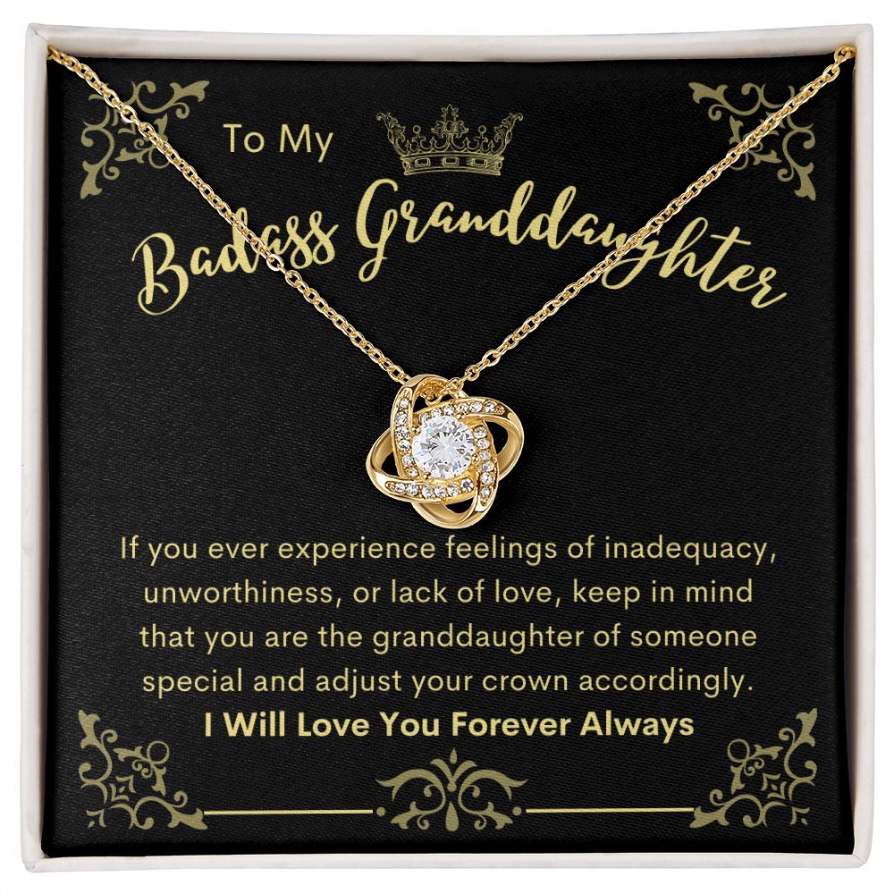 To My Badass Granddaughter | Love Knot Necklace