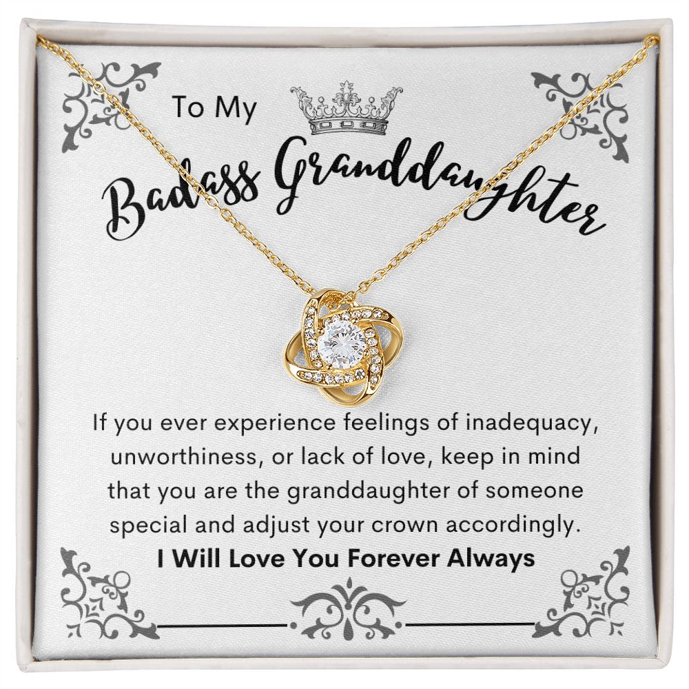 To My Badass Granddaughter | Love Knot Necklace