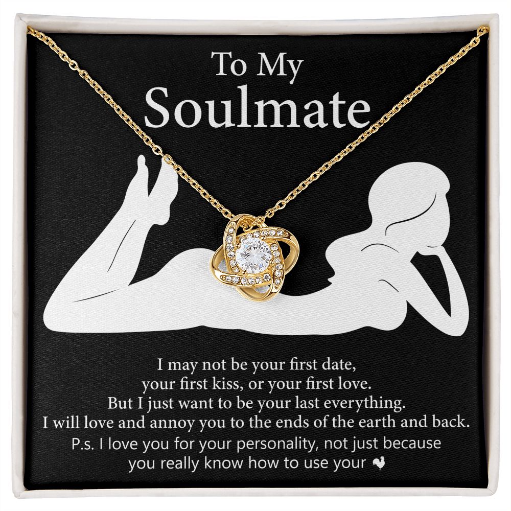 TO MY SOULMATE | LOVE KNOT NECKLACE | Gift for soulmate, Anniversary gift, Girlfriend necklace, Gift for wife, Birthday gift
