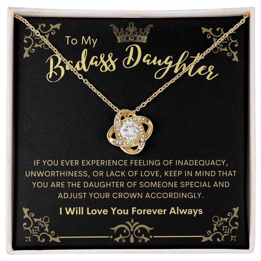 To My Badass Daughter | Love Knot Necklace