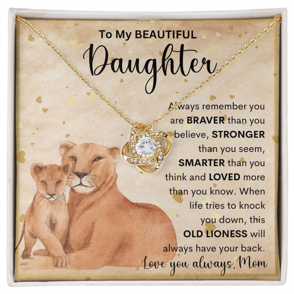 To My Beautiful Daughter | Love Knot Necklace