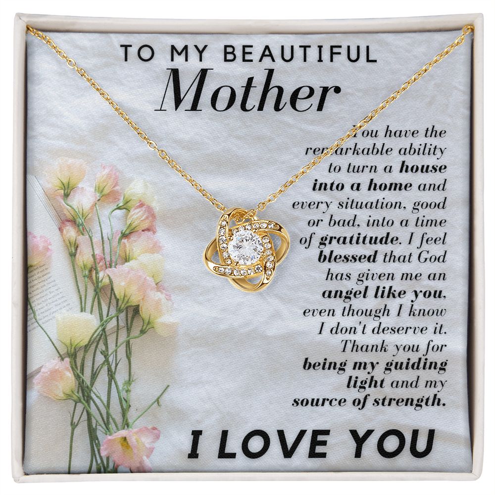 To My Beautiful Mother | Love Knot Necklace