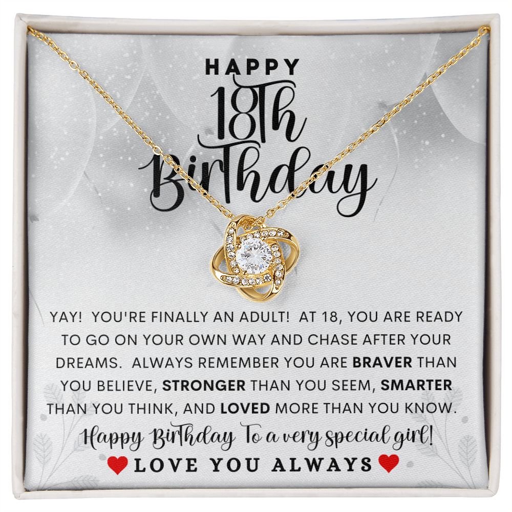 Happy 18th Birthday | Love Knot Necklace