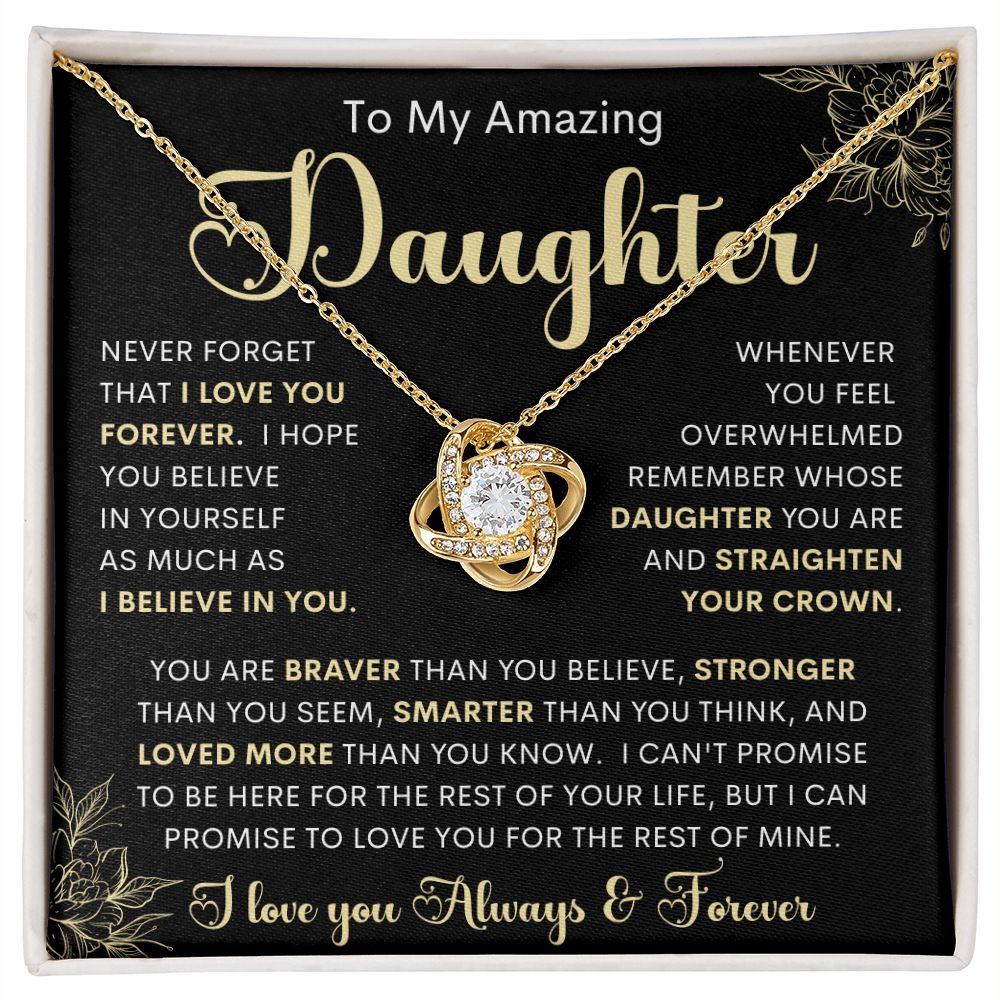 To My Amazing Daughter | Love Knot Necklace