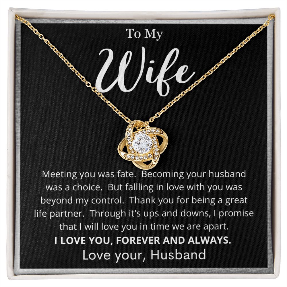 To My Wife | Love Knot Necklace