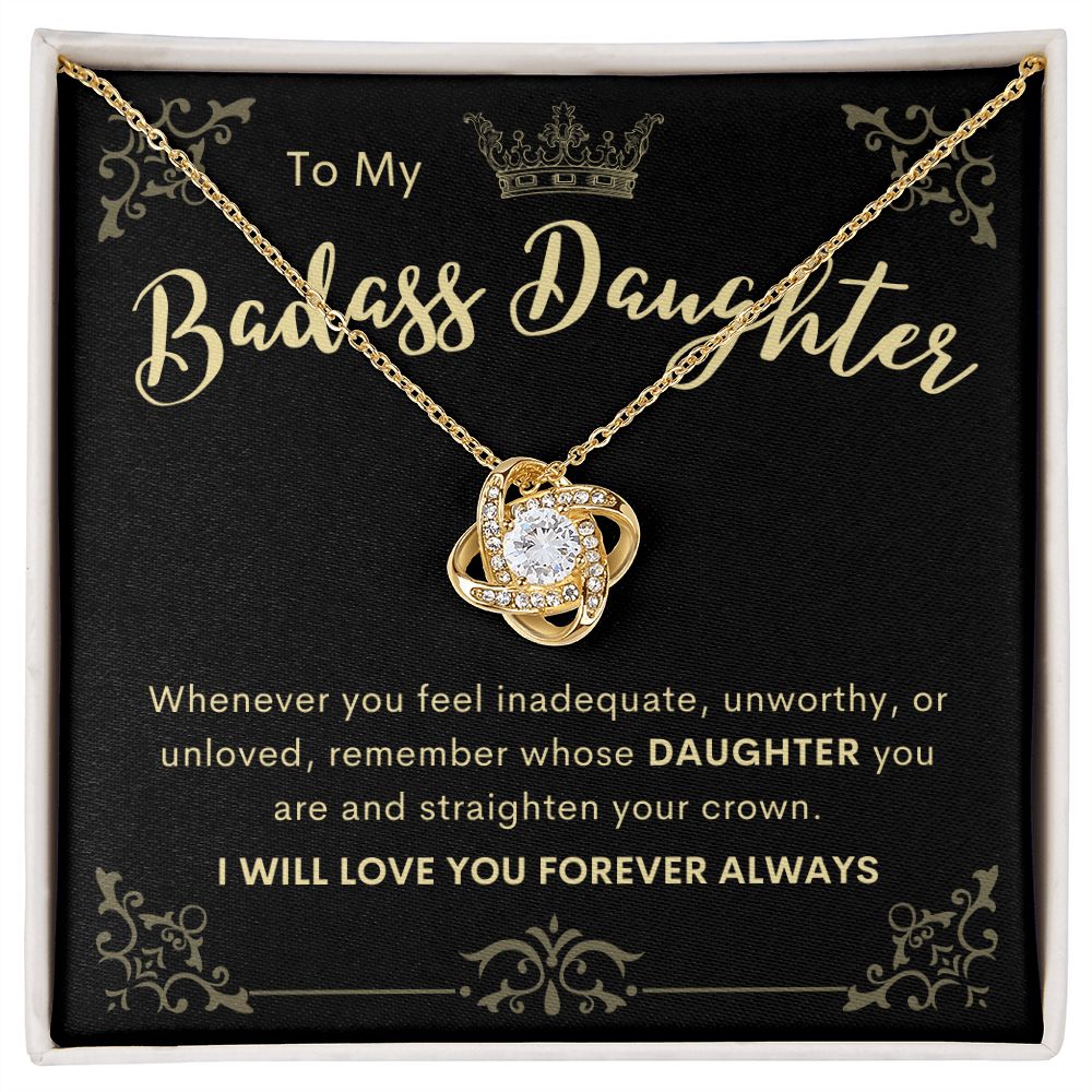 To My Badass Daughter | Love Knot Necklace