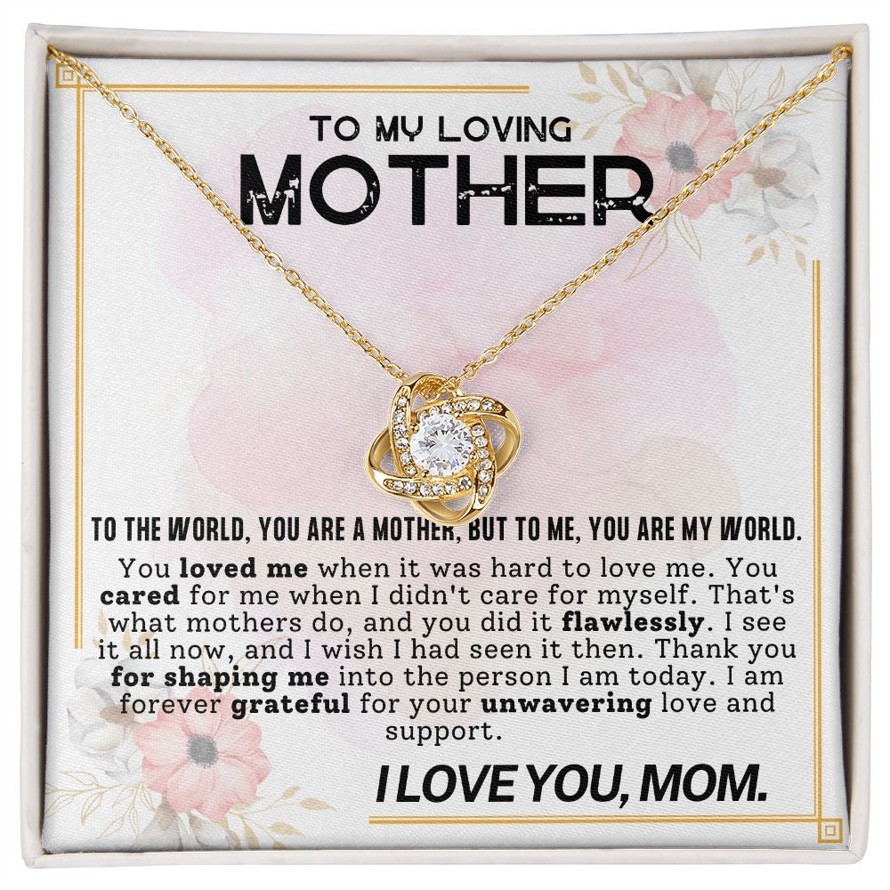 To My Loving Mother | Love Knot Necklace