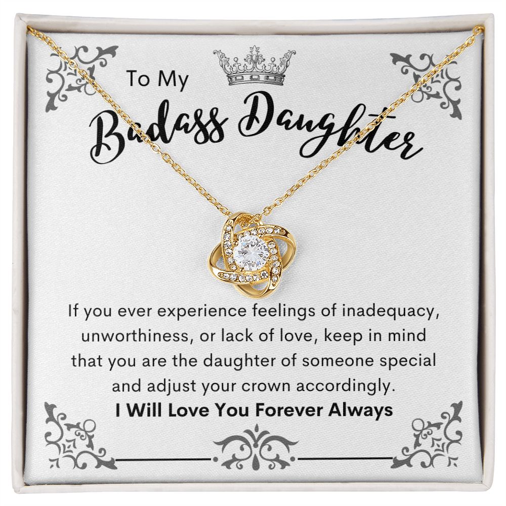 To My Badass Daughter | Love Knot Necklace