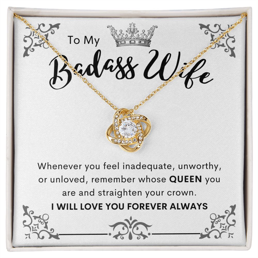 To My Badass Wife | Love Knot Necklace