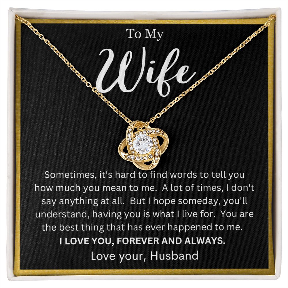 To My Wife | Love Knot Necklace