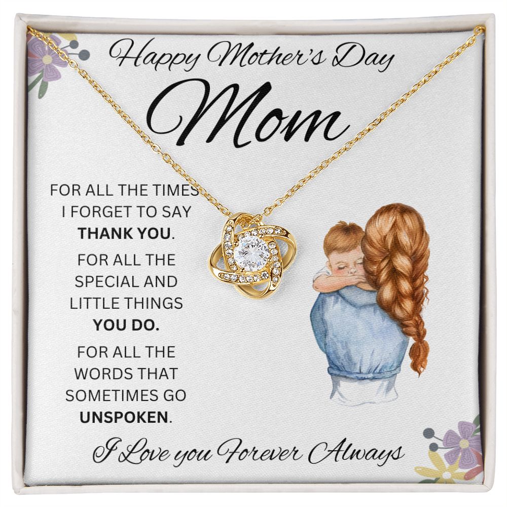 Happy Mother's Day Mom | Love Knot Necklace