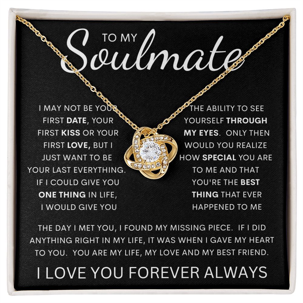 To My Soulmate | Love Knot Necklace