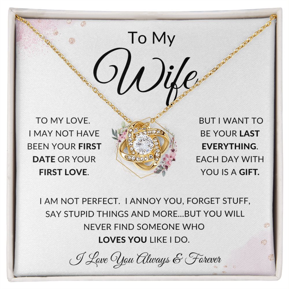 To My Wife | Love Knot Necklace | Anniversary gift Gift from husband Wife birthday gift Wife anniversary Gift for wife