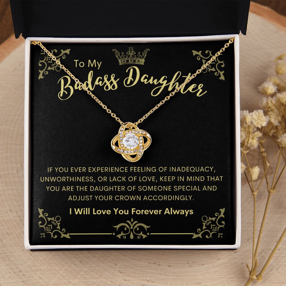 To My Badass Daughter | Love Knot Necklace