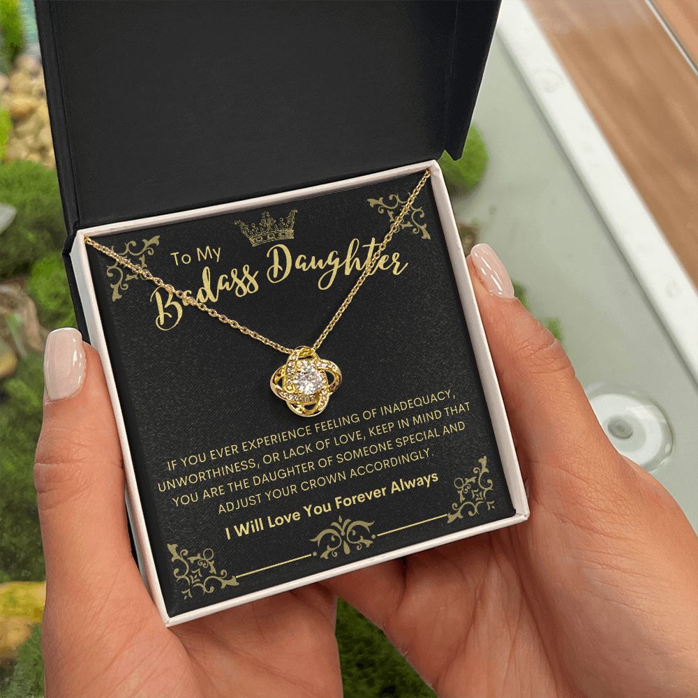 To My Badass Daughter | Love Knot Necklace