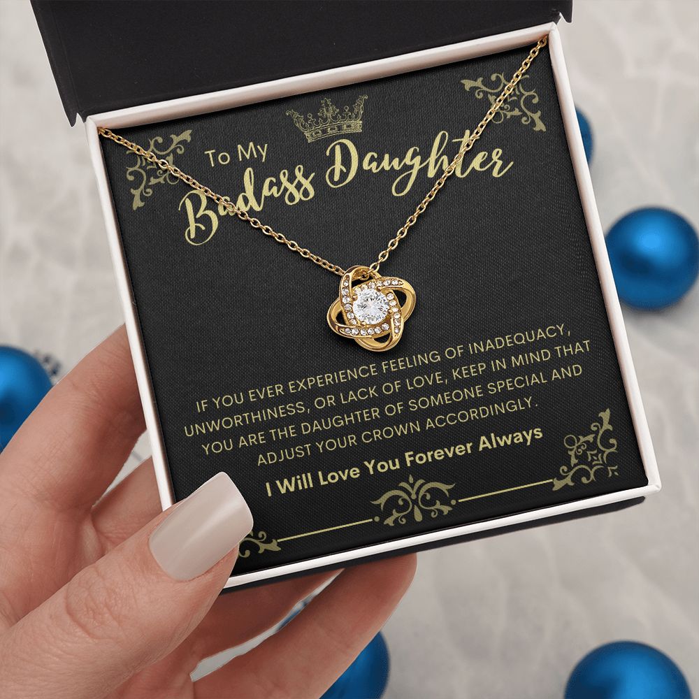 To My Badass Daughter | Love Knot Necklace