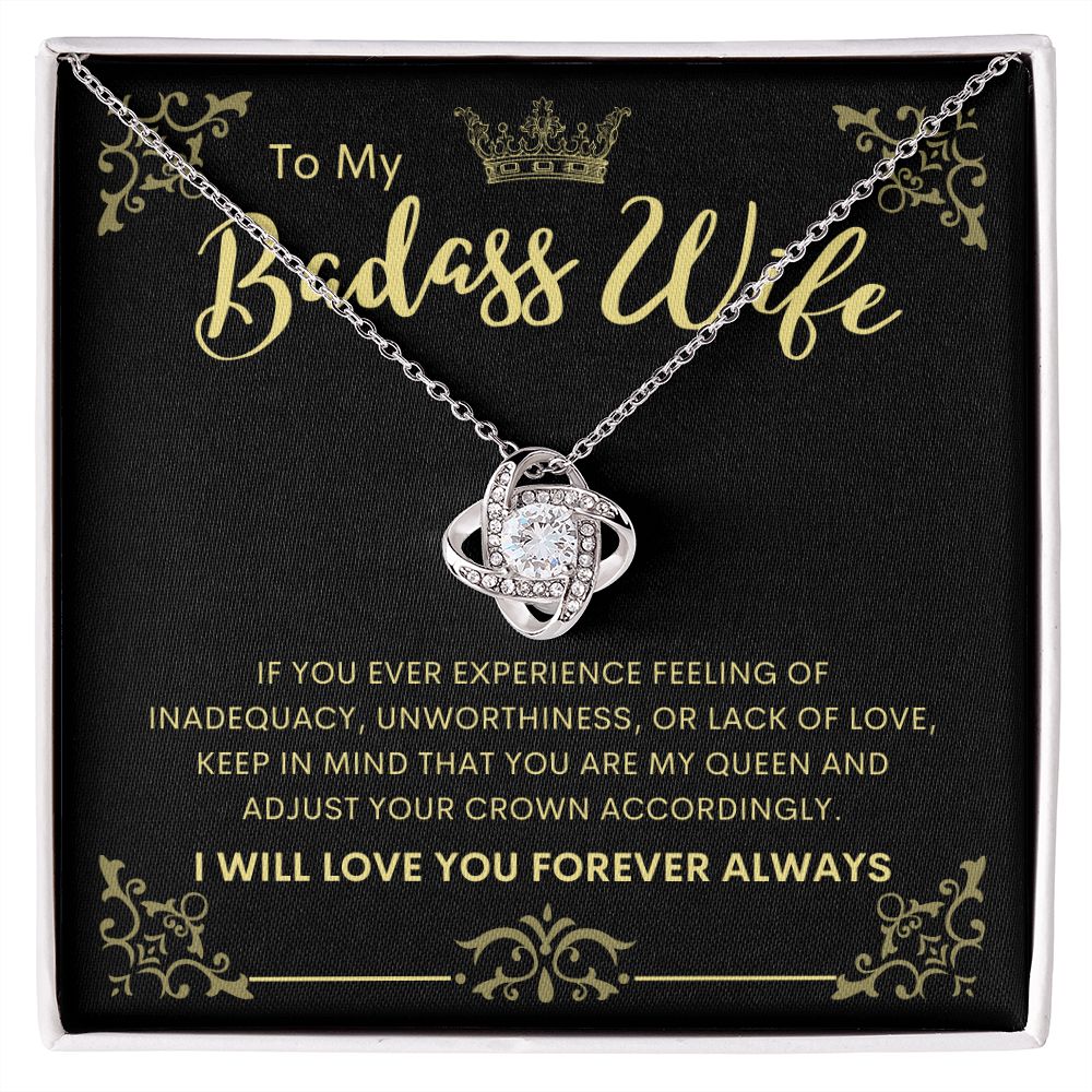 To My Badass Wife | Love Knot Necklace