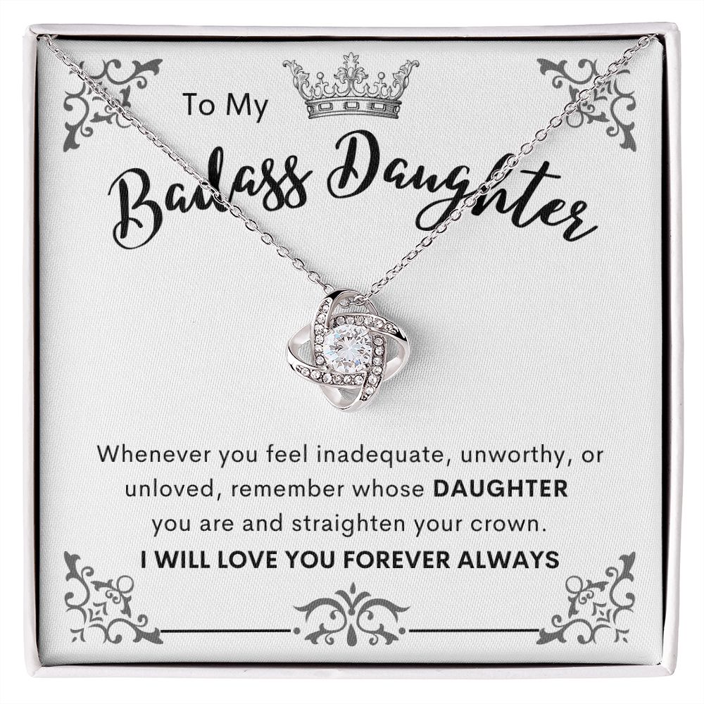 To My Badass Daughter | Love Knot Necklace