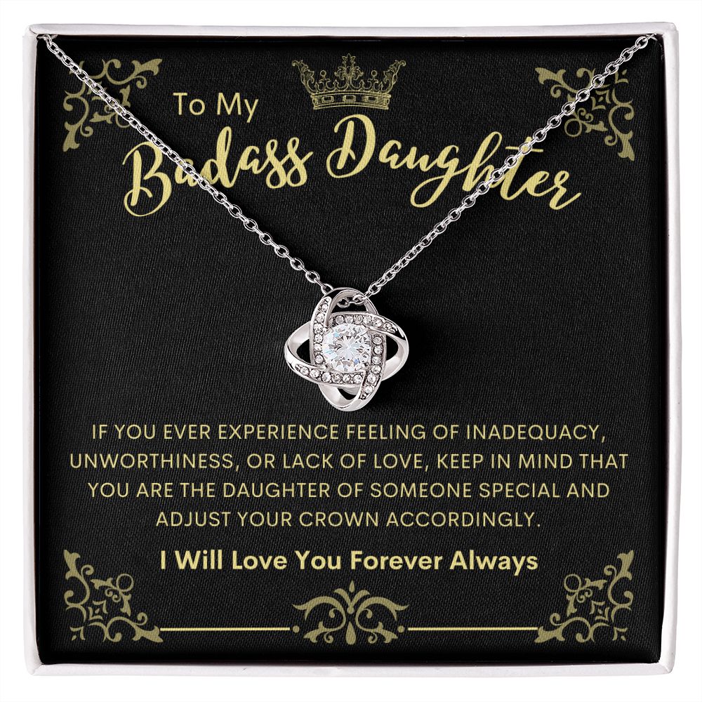 To My Badass Daughter | Love Knot Necklace