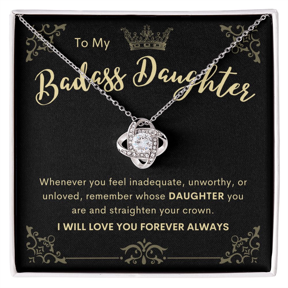 To My Badass Daughter | Love Knot Necklace