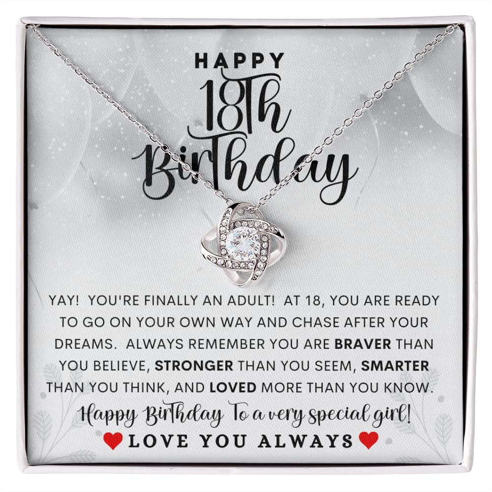 Happy 18th Birthday | Love Knot Necklace