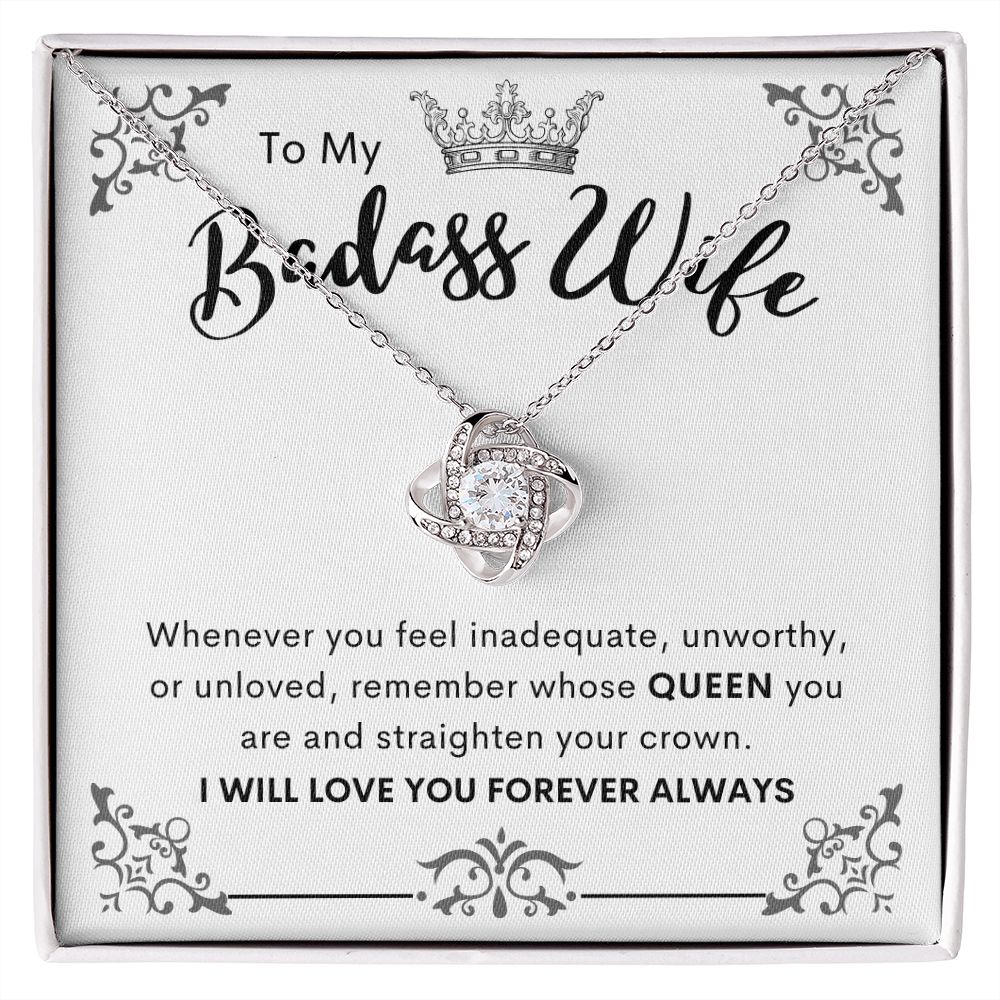 To My Badass Wife | Love Knot Necklace