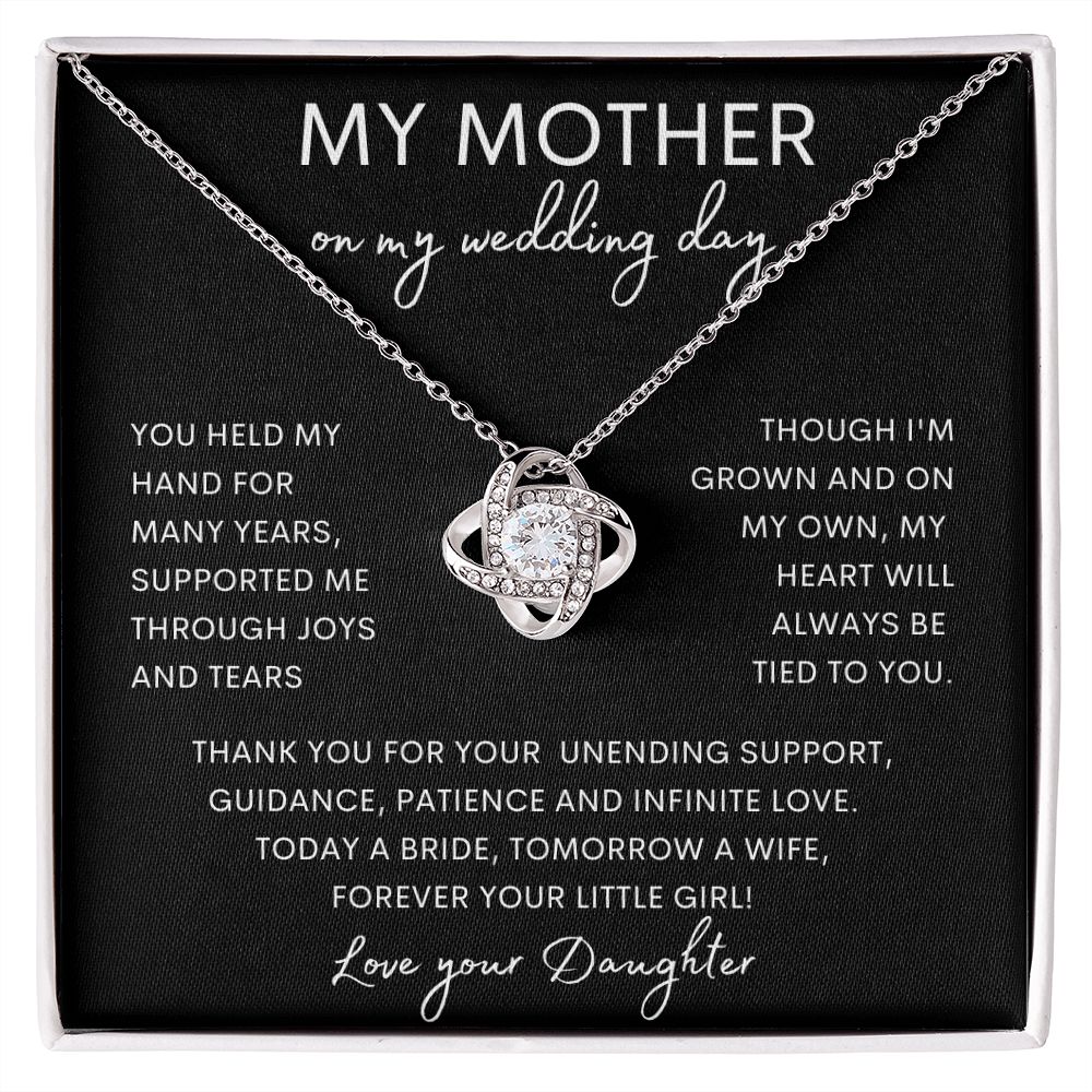 MY MOTHER | Love Knot Necklace | Mom Birthday Gift, Gift From Daughter, Mother Daughter Gift, Necklace For Mom, Mom Gift From Son
