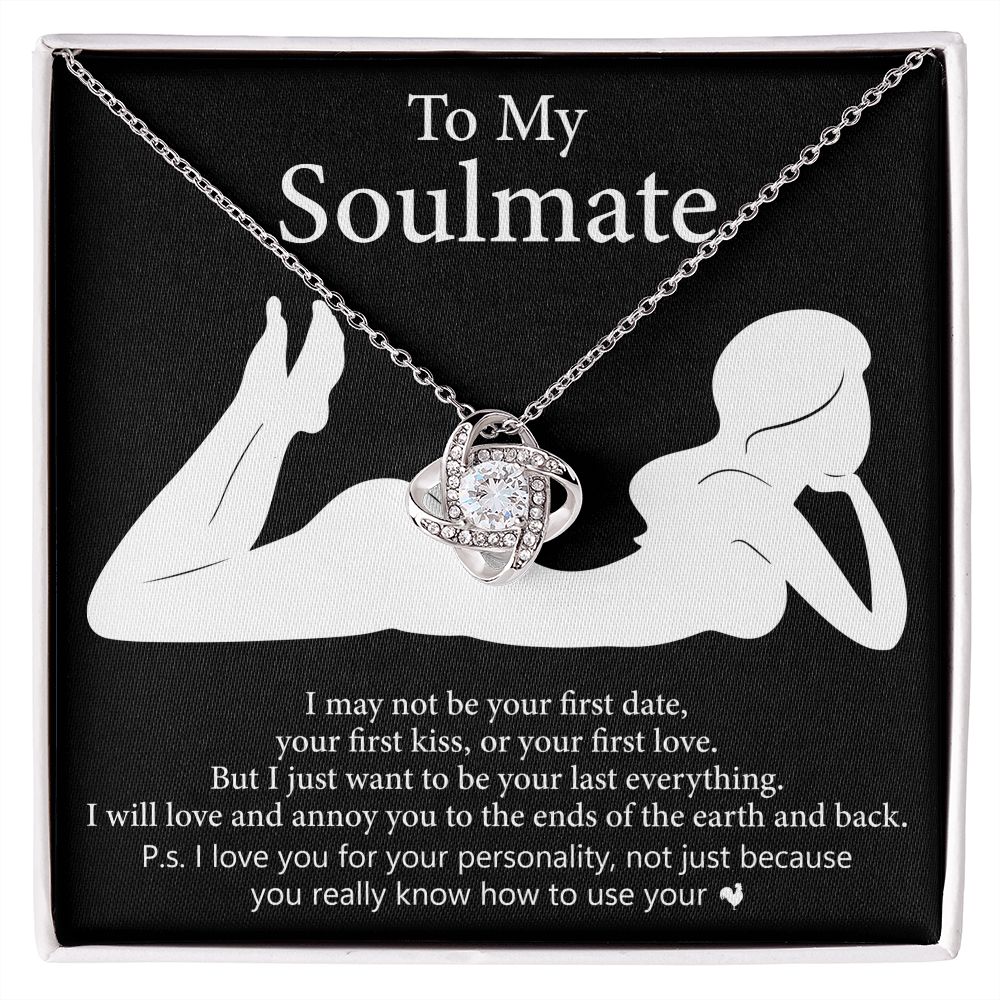 TO MY SOULMATE | LOVE KNOT NECKLACE | Gift for soulmate, Anniversary gift, Girlfriend necklace, Gift for wife, Birthday gift